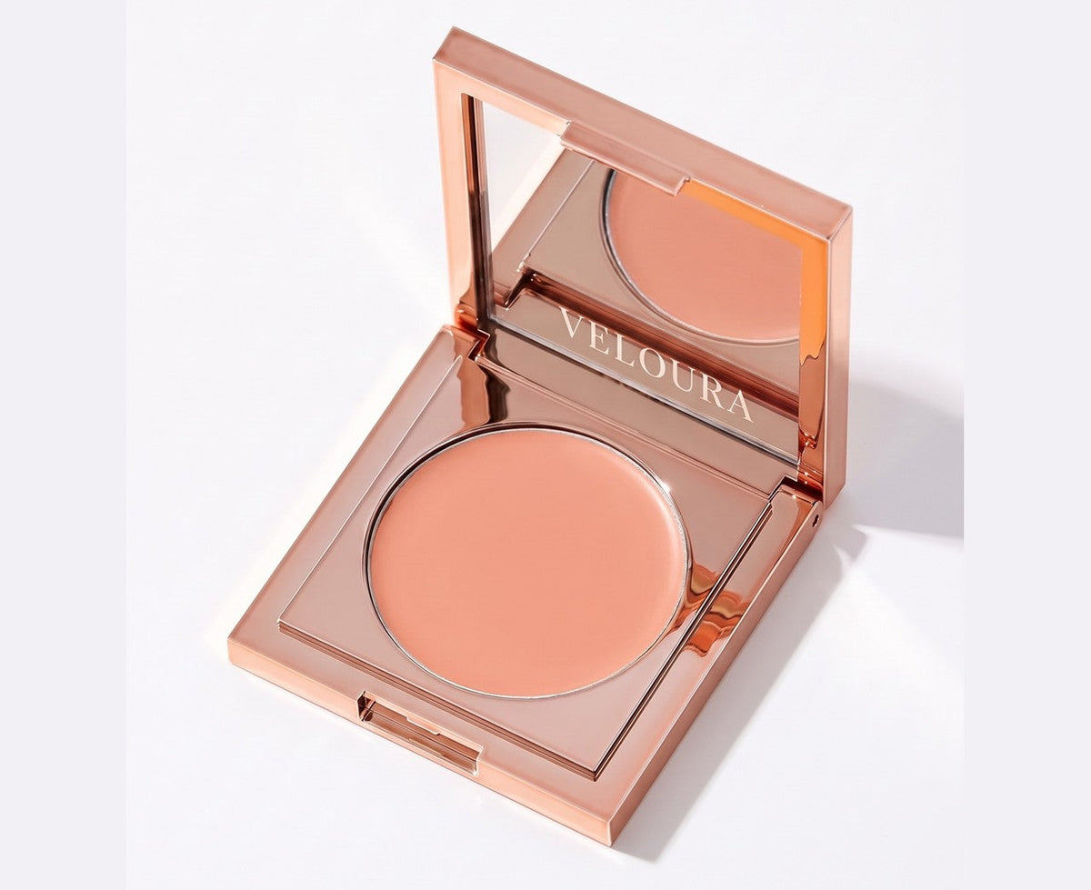 Veloura Corretor CC – compacto rose gold aberto