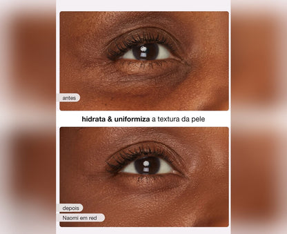 Antes e depois – hidrata e uniformiza a textura da pele